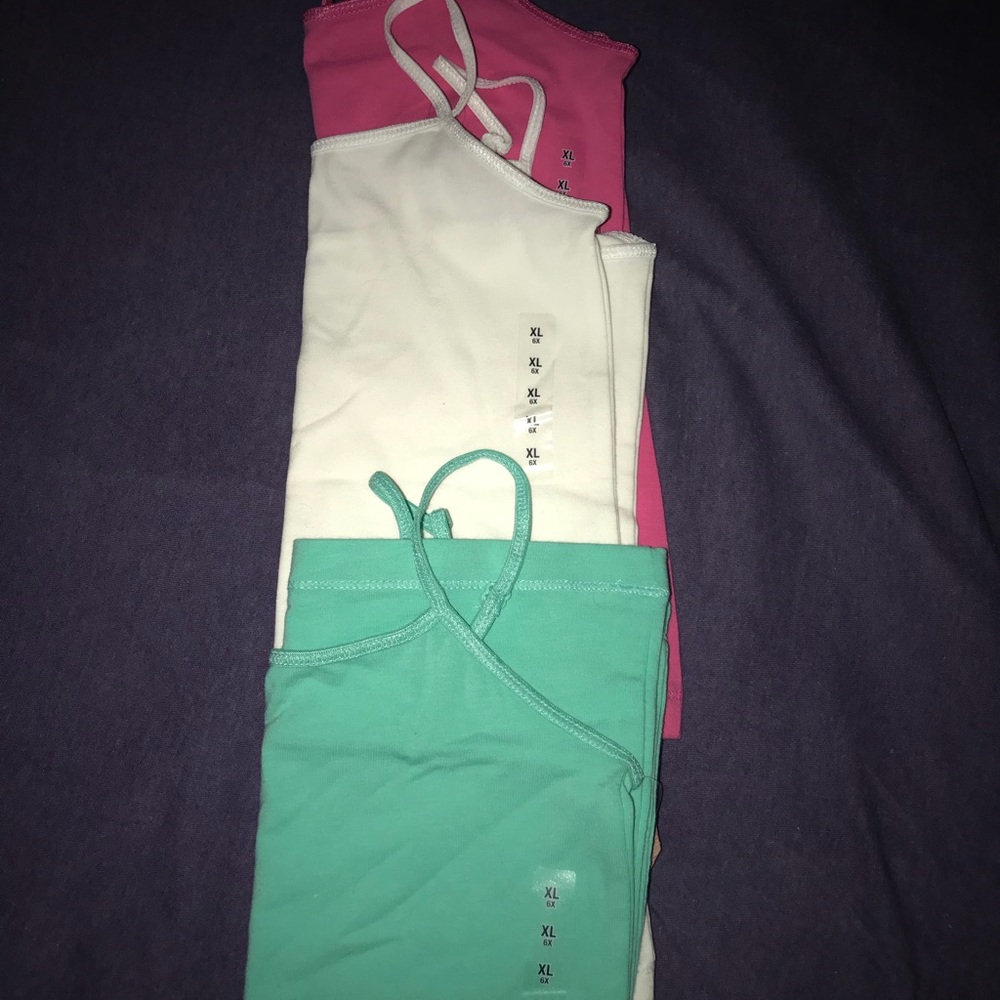 Girls 6x spaghetti tanks